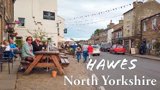 Hawes market town North Yorkshire Dales walk through the main street [upl. by Kcired537]