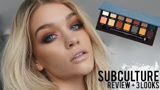 ABH SUBCULTURE PALETTE REVIEW  3 LOOKS [upl. by Addia]