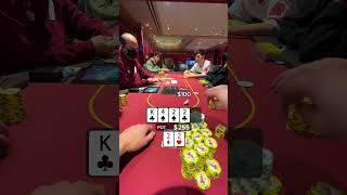 QUADS in a Massive Pot shorts poker [upl. by Allrud]