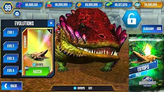 Eryops max feed out Jurassic world the game [upl. by Ahseia]