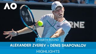 Alexander Zverev v Denis Shapovalov Highlights 4R  Australian Open 2022 [upl. by Boyd]