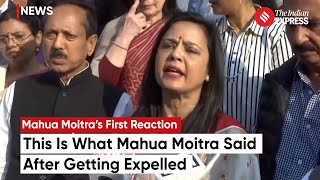 Mahua Moitra’s First Reaction After Getting Expelled From Lok Sabha  Mahua Moitra News [upl. by Itnavart]