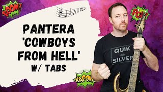 Pantera Cowboys From Hell Guitar Lesson  Tutorial [upl. by Matrona]