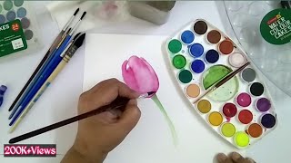 Watercolor tutorial in Hindi Watercolour supplies for beginners  Camel watercolour cakes part 1 [upl. by Maltzman]