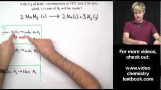 Gas Stoichiometry Equations Part 2 [upl. by Barby404]