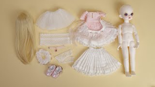 BJD doll Unboxing DressUp 구체관절인형 개봉기 루츠돌 프링 스위티 ver BLUME [upl. by Grindle]