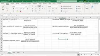 Razones financieras de actividad con Excel [upl. by Kearney]