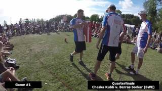 Chaska Kubb World Championship 2016 Quarterfinal vs Berras Sorkar SWE [upl. by Acul223]