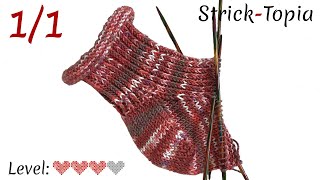 Ferse stricken leicht gemacht  Tutorial [upl. by Lyrahc]