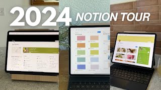 Get Organized for 2024 in Notion 💻✨ FULL planner tour [upl. by Arres]