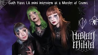 Goth Haus LA mini band Interview with Kaelan Mikla  A Murder of Crows Post punk festival 23’ [upl. by Iva]