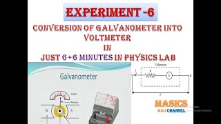 PHYSICS Class XII  Experiment 6 Conversion of galvanometer into voltmeter [upl. by Kirst]