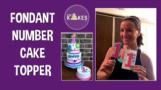 How to Make a Fondant Number Cake Topper  Karolyns Kakes [upl. by Erehs]