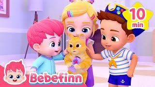 🐱 Hide and Seek with The Troublemaker Cat BooㅣKids Animal Song CompilationㅣBebefinn Nursery Rhymes [upl. by Acinor928]