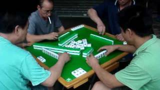 Mahjong Street Game in Hong Kong [upl. by Mulligan]