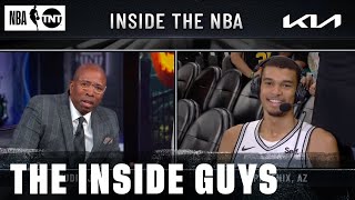 Wemby Joins The Fellas After The Spurs Comeback Thriller  NBA on TNT [upl. by Hewitt]