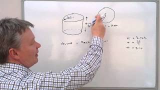 How to calculate the volume of a cylinder [upl. by Silverts]