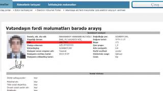 Elektron Hökumət quotVətəndaşa aid fərdi məlumatlar üzrə elektron arayışın verilməsiquot xidməti [upl. by Buiron]