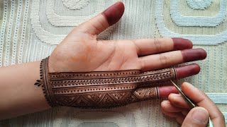 Very beautiful front hand mehndi design  Easy stylish Moroccan mehndi design  Mehndi ka design [upl. by Aehr887]