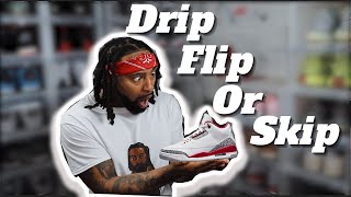 Air Jordan 3 “Cardinal Red”  Drip Flip or Skip [upl. by Mara]