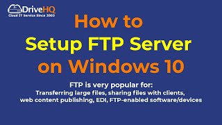 How to Setup FTP Server on Windows 10  A step by step guide with the free builtin FTP feature [upl. by Haleak]