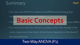 040 twoWay ANOVA  Basic Concepts  Lean Six Sigma Training [upl. by Yeldahc]