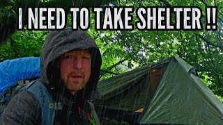 Solo tent CAMPING in HEAVY RAIN  oex phoxx 2 v2  ewm stove [upl. by Church122]