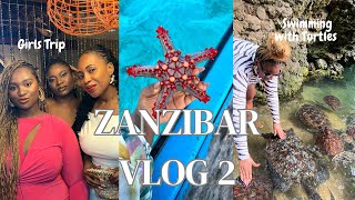 TRAVEL VLOG Girls Trip to Zanzibar  Mnemba Island and Swimming with the Turtles [upl. by Doreen]