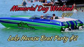 Memorial Day Weekend Lake Havasu Boat Party 2024 2 memorialdayweekend memorialday boats party [upl. by Nodgnal]