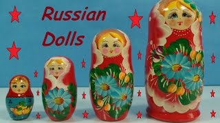 Stacking Cups Russian Doll called Matryoshka Kinder Surprise Eggs in a Real Russian Doll Матрёшка [upl. by Dasha]