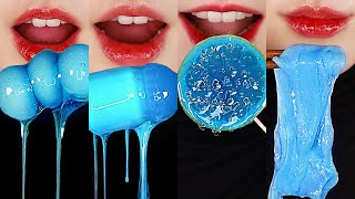 1HOUR EMOJI EATING ASMR FOR SLEEP RELAXING EATING ASMR 💙 [upl. by Atteuqahc]