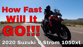 Top Speed 2020 Suzuki VStrom 1050xt [upl. by Margetts]