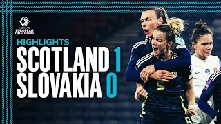 Scotland 10 Slovakia  Howard Secures Three Points  Womens EURO Qualification Highlights [upl. by Ynattyrb]