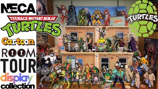 NECA TMNT Cartoon Room Tour Display Collection Teenage Mutant Ninja Turtles [upl. by Meggie]