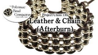 How to Make a Leather amp Chain Afterburn Bracelet  Project Class 135 [upl. by Emmerich501]