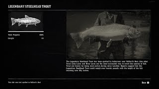 Legendary Steelhead Trout Location  How To Catch Legendary Steelhead Trout In Red Dead Redemption 2 [upl. by Ecnarrat845]