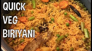 சுவையான வெஜ் பிரியாணி 😋ஈஸி குக்கர் முறை Quick Veg Biryani in Pressure Cooker [upl. by Drofiar]