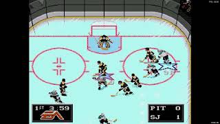 NHL 94 Franchise Mode 1989 Regular Season G8  Chris O PIT at Len the Lengend SJ [upl. by Bridgid]