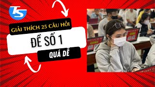 Đề Số 1 Giải Thích 25 Câu Hỏi  8 Bộ Đề Thi Lý Thuyết Lái Xe Hạng A1 [upl. by Giacobo415]