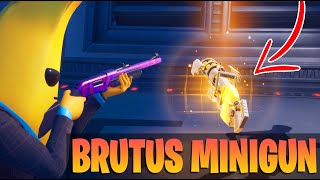 Fortnite  How To Get quotBRUTUS MINIGUNquot SECRET WEAPON LOCATION GUIDE TUTORIAL [upl. by Oirevas]