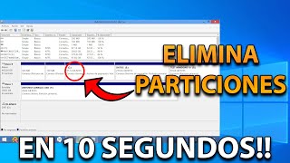 Como ELIMINAR PARTICIONES en Windows 10 Método 2024 ✅  👍 [upl. by Trebma380]