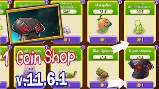 1 Coin Shop in Plants vs Zombies 2 v1161 [upl. by Hterrag7]