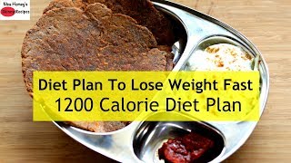 1200 Calorie Diet Plan To Lose Weight Fast  Full Day Meal Plan For Weight Loss  Skinny Recipes [upl. by Ydnagrub]