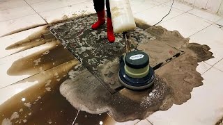 Heavy flood damaged carpet cleaning satisfying ASMR [upl. by Akema]