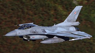 POLISH F16s GRACEFULLY NAVIGATE THE MACH LOOP  4K [upl. by Cressy]