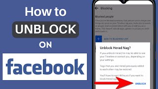 How To Unblock Someone on Facebook AndroidIOS [upl. by Anitnahs939]