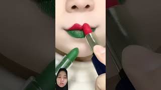 Lipstik warna hijau lipstick makeup lips lipsticktutorial makeuptutorial newsong [upl. by Aislehc]