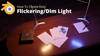 How to create Flickering Dim Light in Blender  Smart and Easy Method [upl. by Reniti]