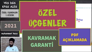 ÖZEL ÜÇGENLER 1 KISIM 2024 YKS DGS KPSS ALES 2021YKS DGS GEOMETRİ [upl. by Ellened]