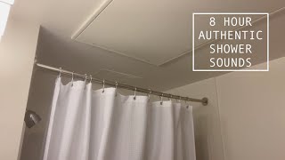 8 HR Authentic Shower Sounds  I Shower You Sleep to Relaxing White Noise Black Screen in 15mins [upl. by Otrebtuc]